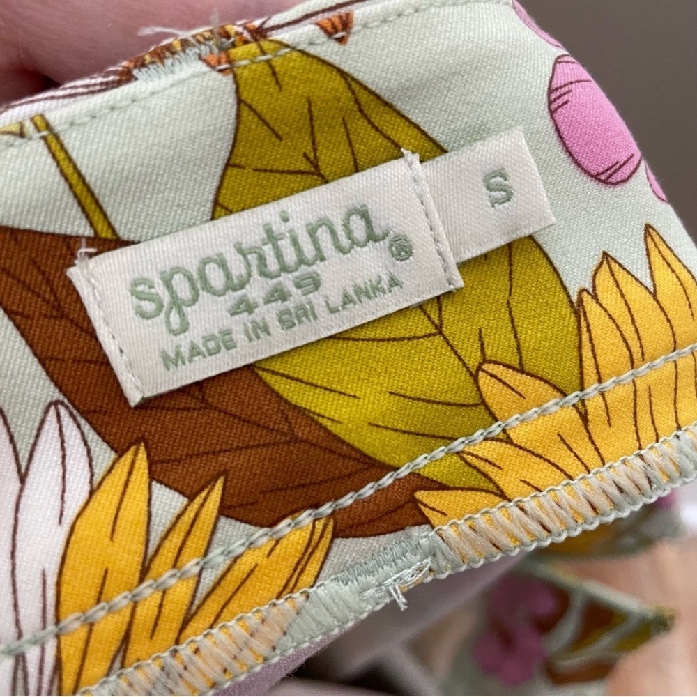 Spartina 449 Floral Midi Skirt in Cream, Pink & Yellow - Picture 3 of 9
